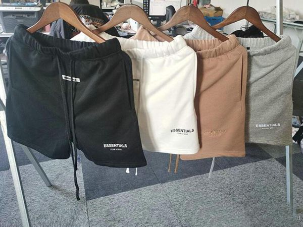 

fog essentials shorts fear of god 3m reflective sweat shorts mens casual sweatshorts joggers harem shorts hip hop skateboard streetwear, White;black