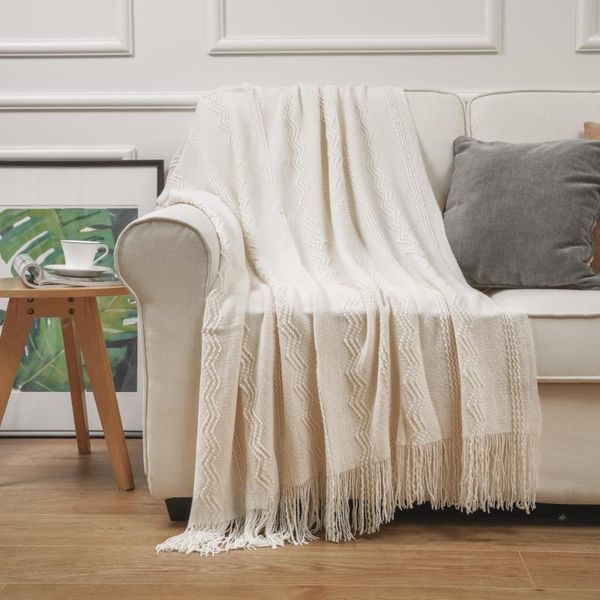 

blankets battilo intricate woven throw blanket with raised patterns and tasseled end 127x152cm