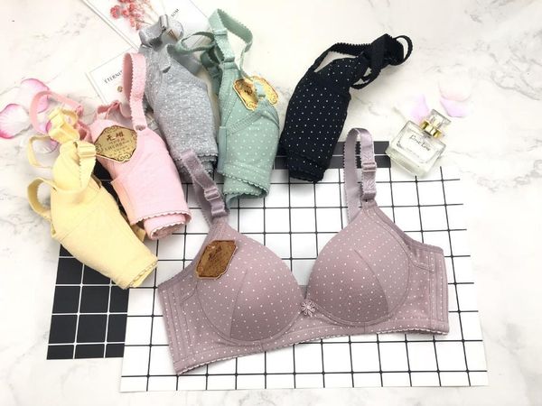 

new lingerie cotton thin section without steel ring underwear on the girl bra1, Red;black