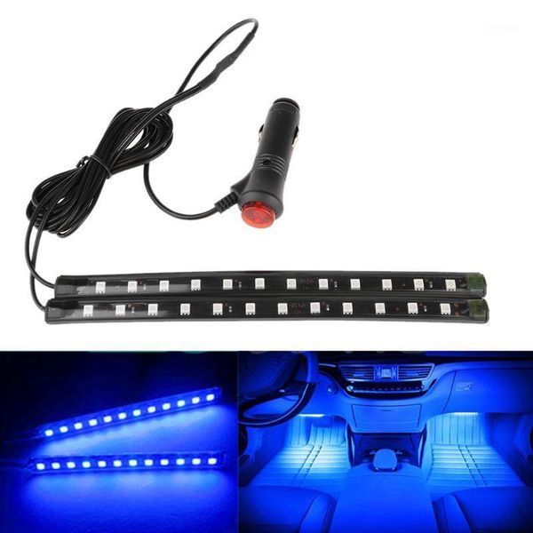 

new white 2x12 led car interior footwell floor decor atmosphere light neon strip l41a1