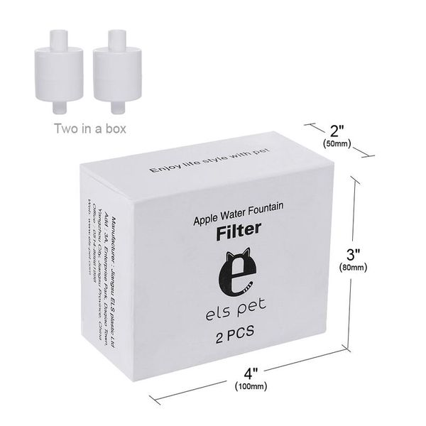 

2pcs cat water fountain filters activated carbon filter replacement for cat matic water dispenser drinking fountai jlllqb