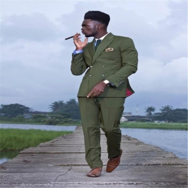

latest coat pant designs green double breasted men suit (jacket+pants) smart casual custom jacket men suits slim fit tuxedo1, White;black
