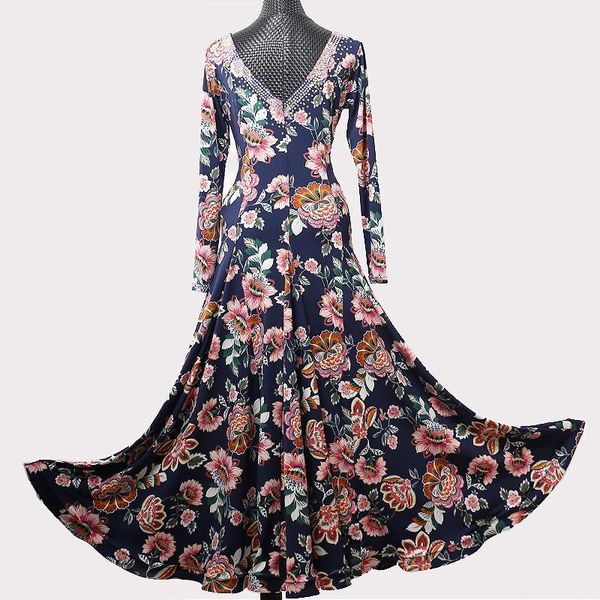 

stage wear ballroom dancing swing dress performance dance waltz costume modern dance- lxt5811, Black;red