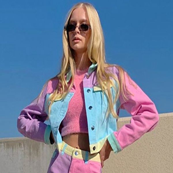 

rl4ap street брюки пальто coatcontrast цвета пальто осень талия мода законодатель карман костюм для женщин 2020 высоких нового j33ot, Gray