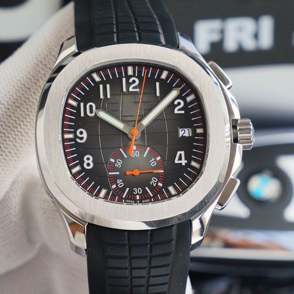 

2020 new watch 5968a-001 42.2mm front finish thickness 13mm men's watch wristwatches the classic outline of octagonal bezel, Slivery;brown