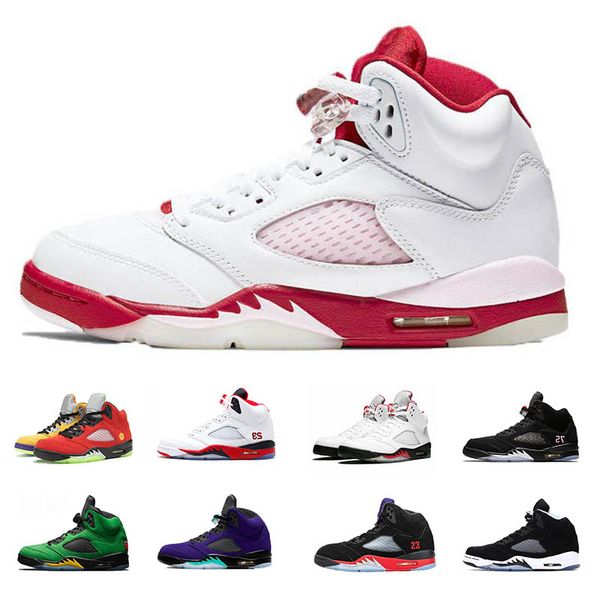 

pink foam gym red hyper royal 5s men outdoor shoes olympic metallic gold black fire red alternate grape oreo 5 sports sneakers