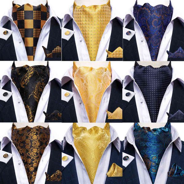 

luxury men's vintage paisley floral formal cravat ascot tie self british style gentleman silk tie set for wedding party dibangu y1229, Blue;purple