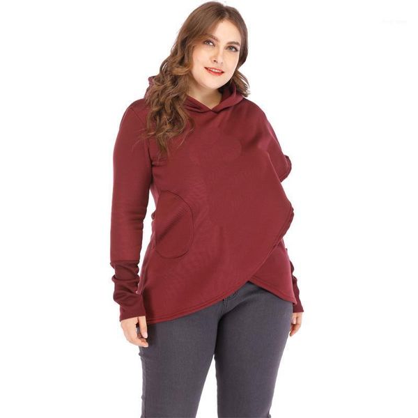 

womens hoodies sweatshirts 2021 fall winter plus size long sleeve pocket pullover female casual warm hooded sweatshirt1, Black