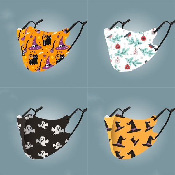 

face mask face masks skull personality mask dustproof fashion printing ice silk fabric can e washed#797, Black