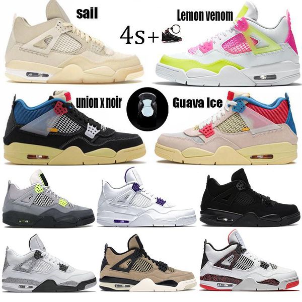 

sail union x noir jumpman 4 mens basketball shoes metallic purple green neon white cement 4s black cat men jumpman trainers sports sneakers