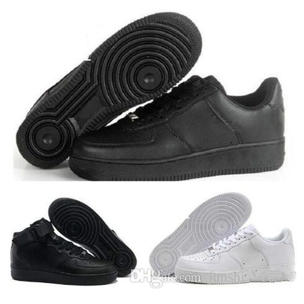 

new style casual new forces white black low high cut mens women outdoor walking shoes classical men shoes