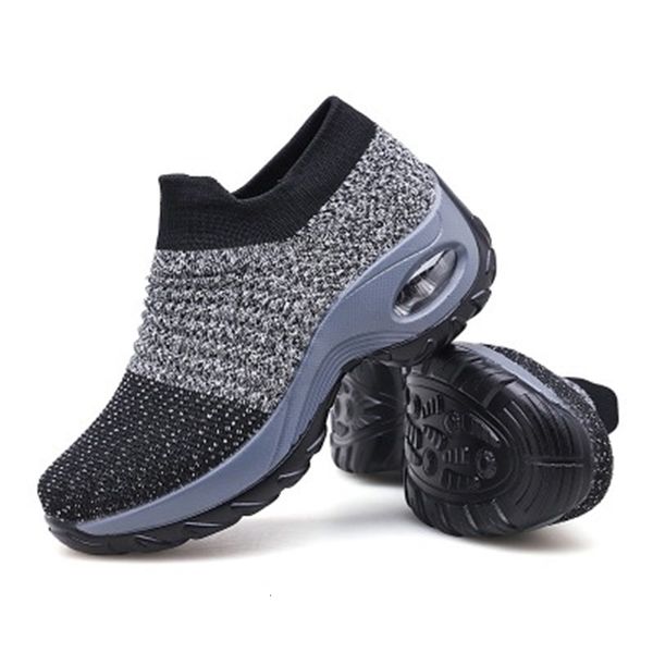 

new spring 2021 summer ladies shoes crocheted shoe slippage for black white women half trainers plus 35-43 zyiw