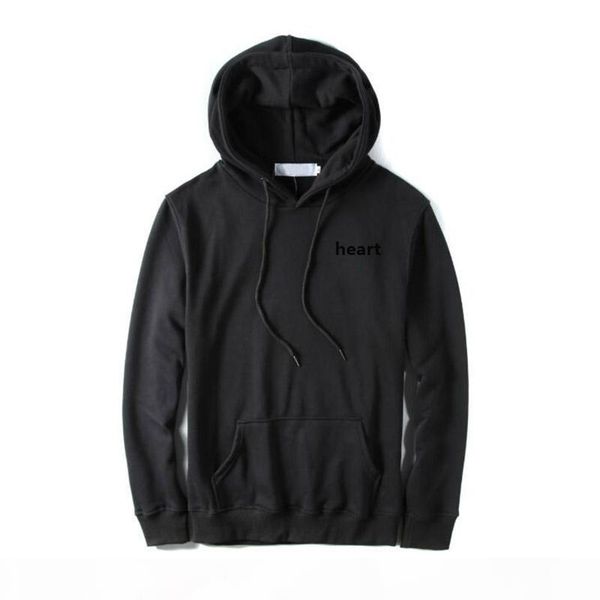 

new designer hoodies for men brand mens hoodie sweatshirt loose style fashion tide pullover with heart pattern, Black
