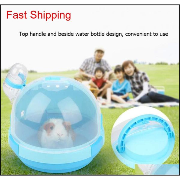 

portable pet carrier hamster carry case outdoor plastic cute shape cage with water bottle travel outdoor for ha qylzwt sports2010