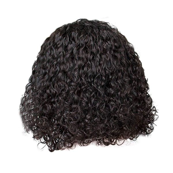 

manufacturers wholesale african small roll wigs europe and the united states fake female short curly high temperature silk fiber socket spot, Black