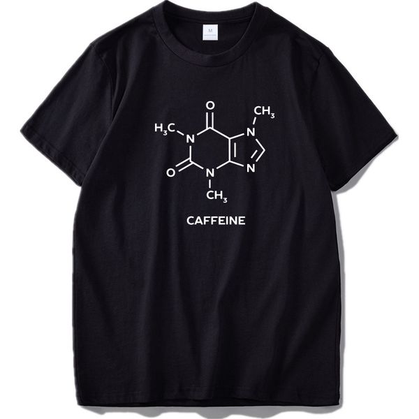 

caffine футболки эспрессо химическая формула printed tee shirt повседневная коротким рукавом лето tops homme сша размер спорта с капюшоном h