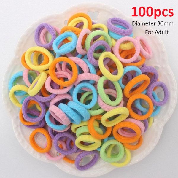 

100pcs diameter 35mm hair bands ponytail holder hair ties headband scrunchies pack scrunchie hair accessories for women q sqcgin