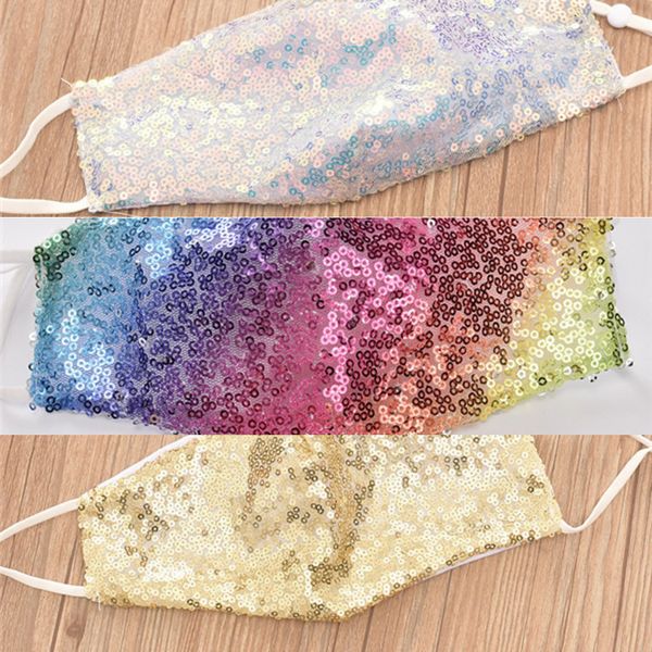 

ulzplu sequin face dustproof facial mask bling anti-fog soft breathable outdoor protective earloop masks 4 n
