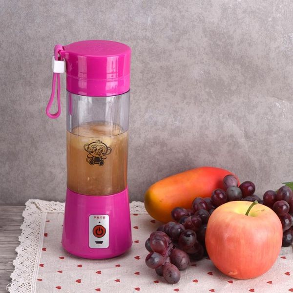 

mini portable electric fruit juicer usb rechargeable smoothie maker blender machine sports bottle juicing cup1