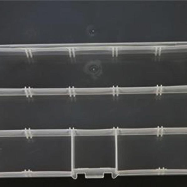 

15 movable grid 17cm clear jewelry storage case beads earrings container necklace bracelet package women jewelry orga jlljoy