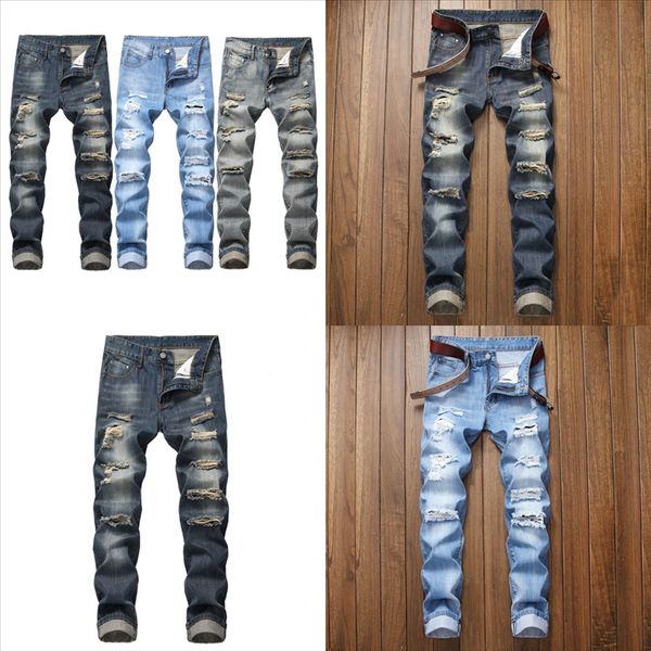 

nbbwc european pant's casual man black luxury jeans size denim jeans hole fashion joggers men solid color hop skinny jeans hombre hip m