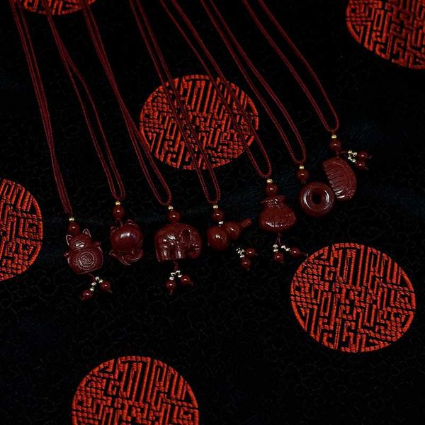 

necklace in the year of life transfer cinnabar zhaocai cat ping an clasp national style sweater chain live broadcast, Silver