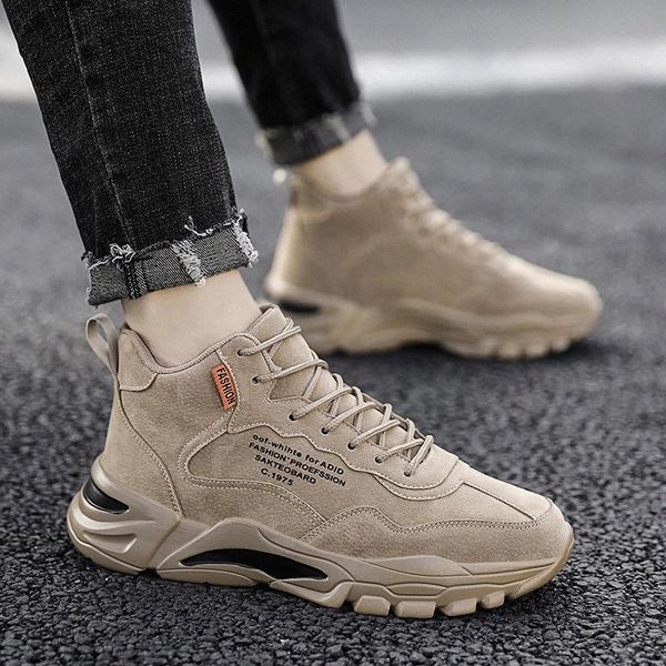 

men designer sneakers for men leather shoes breathable high help lace-up zapatos de hombre casual run shoes #vu5g