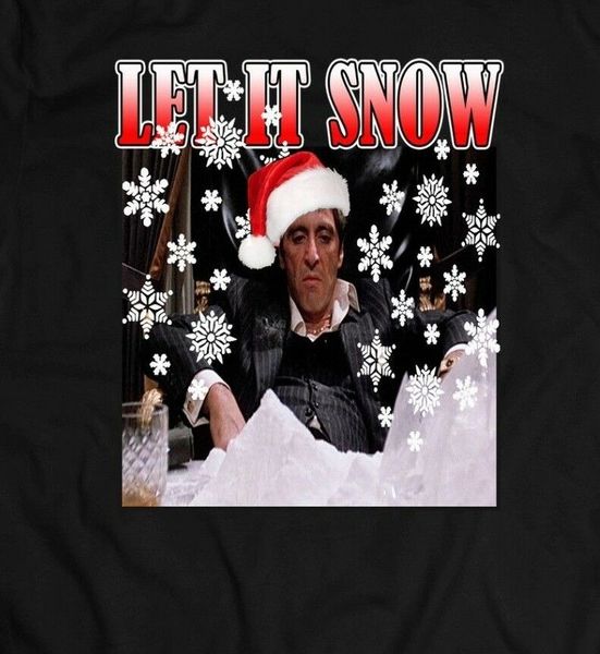 

scarface tony montana let it snow xmas oldskool full front shirt *many options* sport hooded sweatshirt hoodie