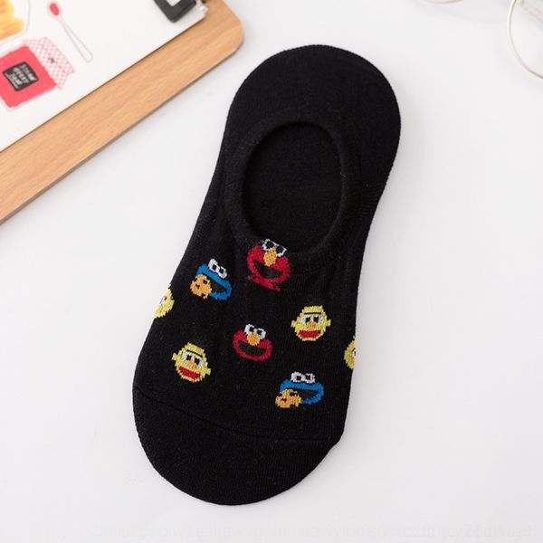 

otjyy sockswomen нового корейский прилив улица сезам невидимая весна тонкие невидимые носки носки sockscotton неглубоко 2019 рот анти зачист, Black