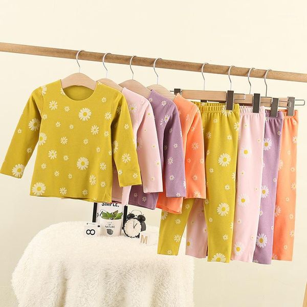 

2020 autumn baby girl's underwear sets long johns1, White