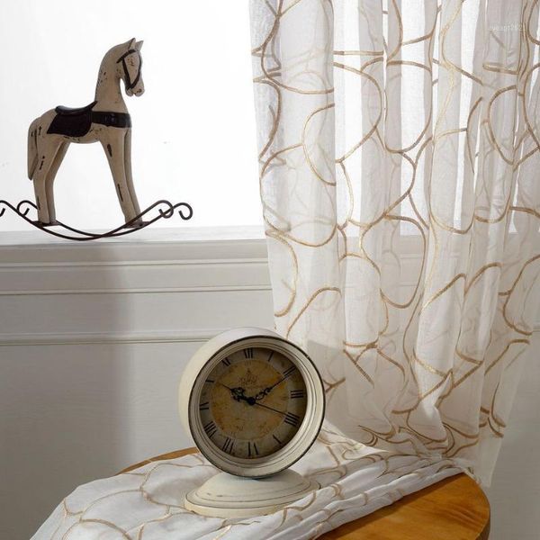 

cobblestone embroidery sheer tulle curtains for bedroom modern korean style rideau voilage cortinas para sala de luxo gordijnen1