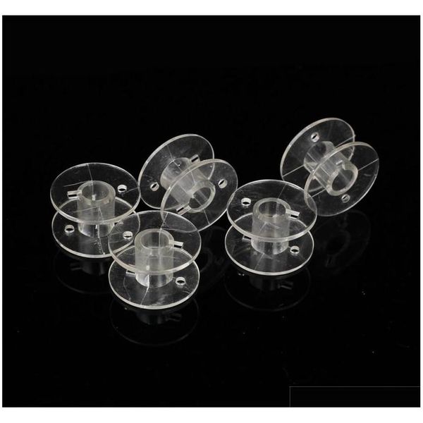 

50pcs clear bobbins sewing machine plastic spool brother janome singer for sewing mach qylldn tore2010