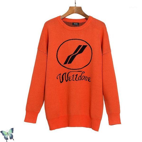 

autumn winter welldone simple classic sweater men women loose sweater well done pullover sweatshirt fast shipping1, White;black