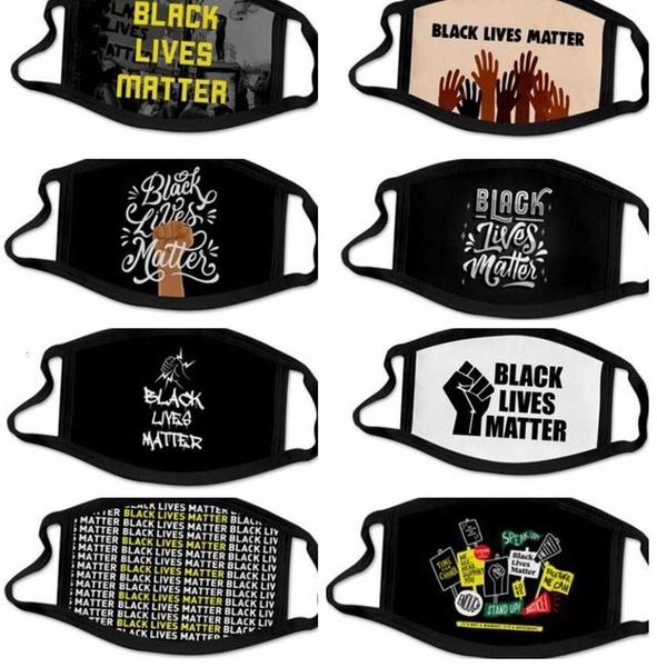 

matter black 3d print fashion lives face mask washable reusable fabric cover floyd blm mouth masks ljjk2422