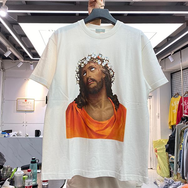 T-shirt da uomo T-shirt a maniche corte Funny Saint T-shirt stampata di alta qualità Foto reali