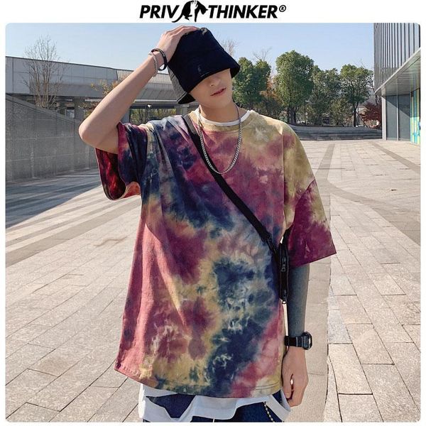 

men tie dye short sleeve t shirt 2020 summer men's korean fashions tshirts printed streetwear clothing1, White;black