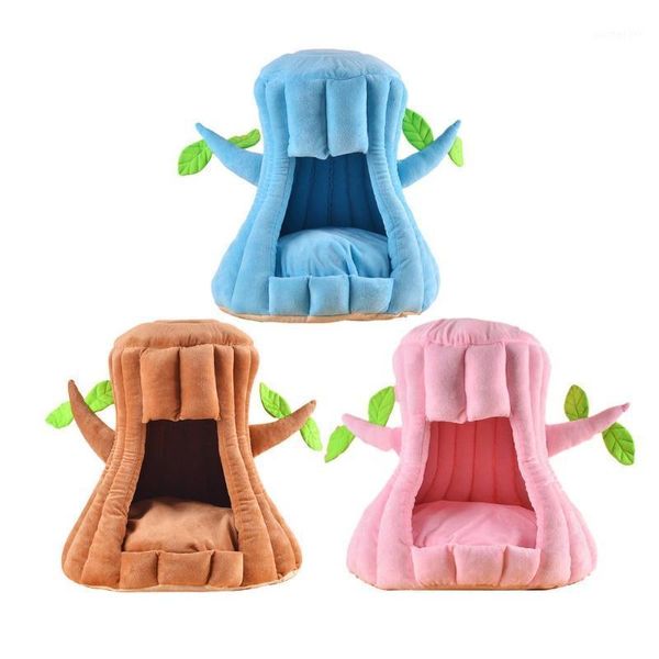 

cute tree-shaped cat bed with soft cushion for small medium cats1