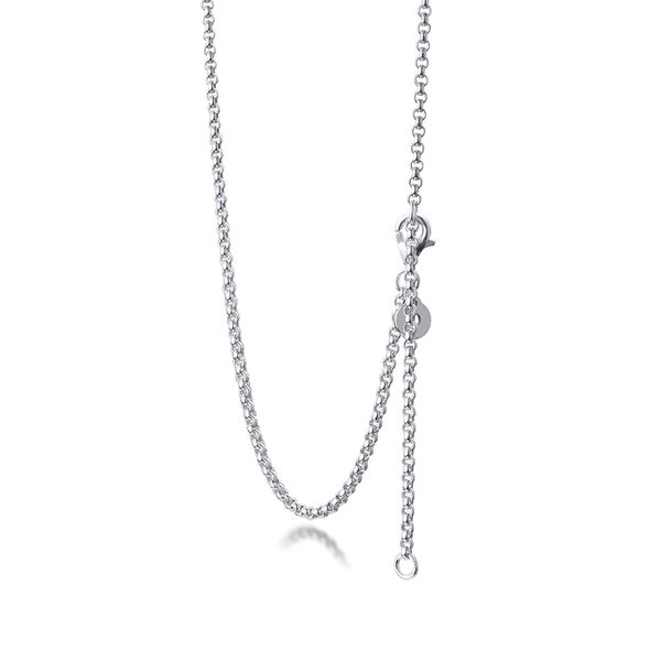 

100% 925 sterling silver rolo chain necklaces jewelry q0531