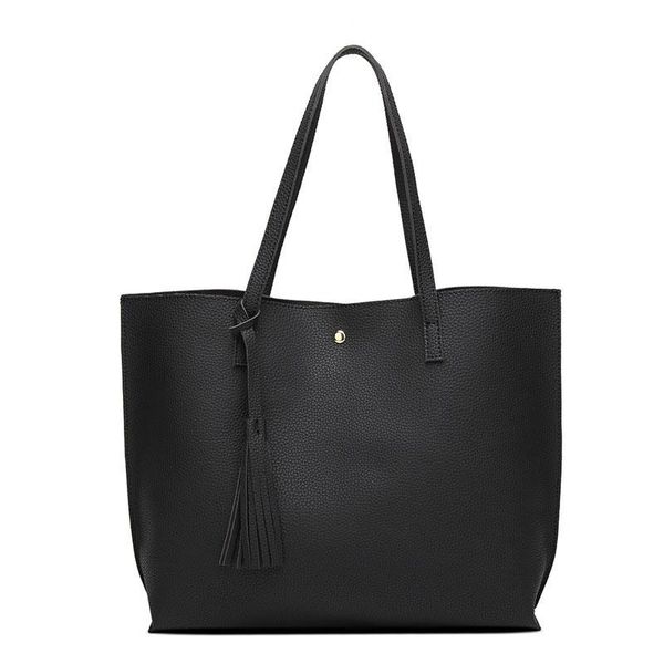 

women messenger bags pu leather casual tassel handbags female designer bag vintage big size tote shoulder bag