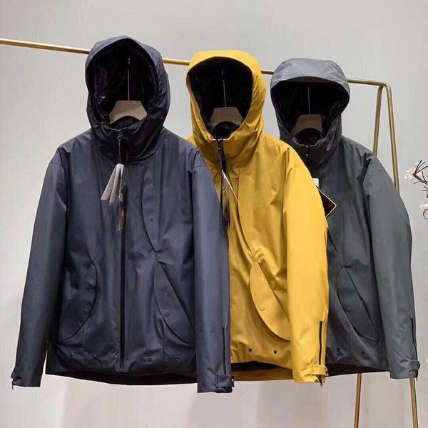 

new winter men jacket fashion men hooded outdoor down jackets brand windproof down parka mens outdoor ski suit doudoune windbreaker, Blue;black