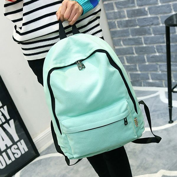

fashion backpack women backpack solid color travel casual school bag for teenage girl new bagpack female rucksack knapsack t200602