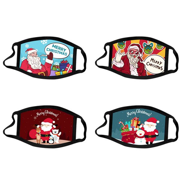 

christmas mask cloth mask for face washable cotton masks party masks fashion design facemasks santa claus gift snowflake