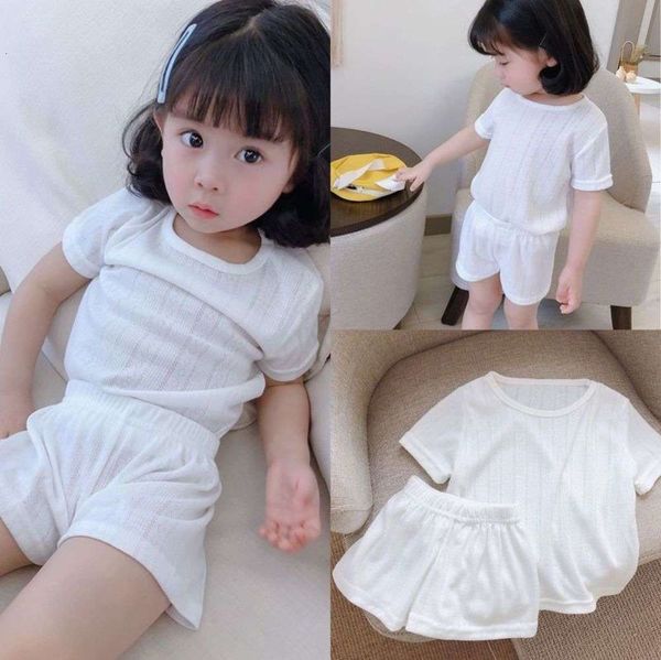 

home children's comfortable summer girls' shorts short sve suit pajamas for children aged 3-8, Blue;red