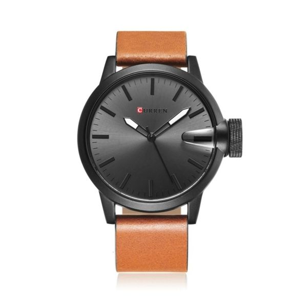 

low price curren karion m8208 quartz waterproof busins leather men's watchbgt