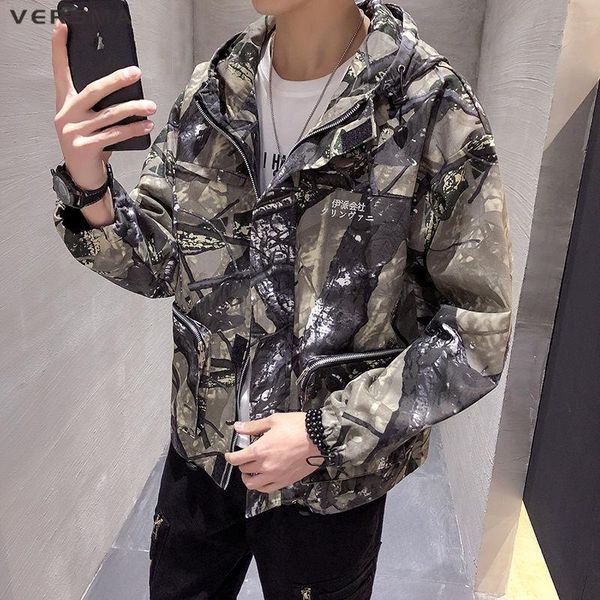 

versma hip hop loose camouflage cargo pilot jacket coat men autumn japanese harajuku oversized baseball jackets men dropshipping, Black;brown