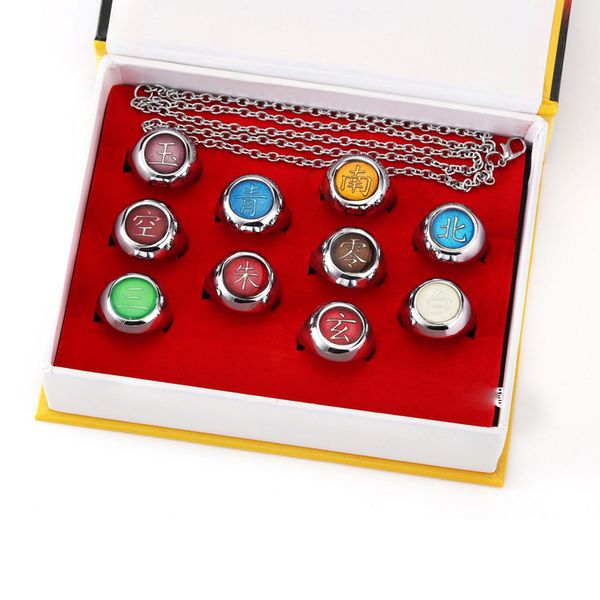 

itachi 10pcs cosplay anime rings akatsuki uchiha yondaime hokage naruto uzumaki props birthday christmas toys