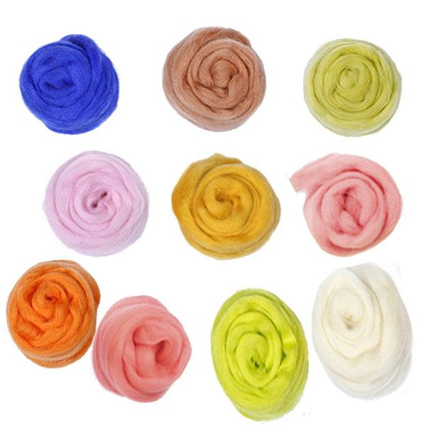 

100g soft white валяние шерсть топы roving шерстяного волокна для иглы валяние diy doll шитье швейные проекты валяния шерсти wmtsft xhlight