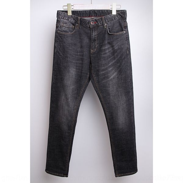 

sdljx fashion thin smoky gray straight jeans jeans and and jeanspants jeansmen's loose stretch slim summer internet celebrity same pant, Blue