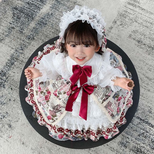 

cloth girls' baby skirt princs lolita children's autumn drs jpguo8aw, Red;yellow