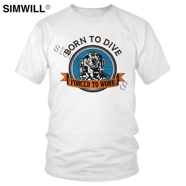 

sport fashion new t-shirt for men 100% cotton born to dive tee short sleeves summer scuba diving leisure t shirt dropshipping apparel